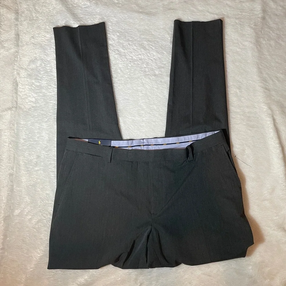 Polo Ralph Lauren Mens Modern Fit Dress Pants Charcoal Gray 44W 50L New
